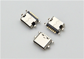 Type-C 6-pin Receptacle L= 6.8mm surface-mounted type